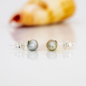 READY TO SHIP Fiji Keshi Pearl Stud Earrings - 925 Sterling Silver FJD$