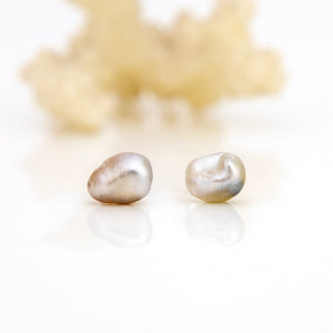 READY TO SHIP Fiji Keshi Pearl Stud Earrings - 925 Sterling Silver FJD$