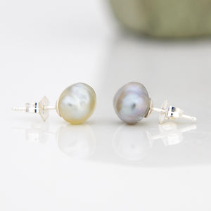 READY TO SHIP Fiji Keshi Pearl Stud Earrings - 925 Sterling Silver FJD$