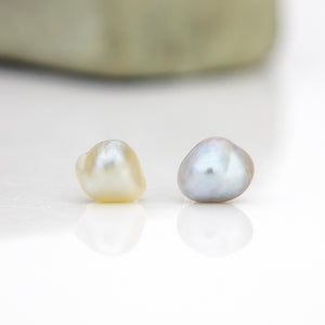 READY TO SHIP Fiji Keshi Pearl Stud Earrings - 925 Sterling Silver FJD$