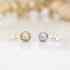 READY TO SHIP Fiji Keshi Pearl Stud Earrings - 925 Sterling Silver FJD$