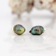 READY TO SHIP Fiji Keshi Pearl Stud Earrings - 925 Sterling Silver FJD$