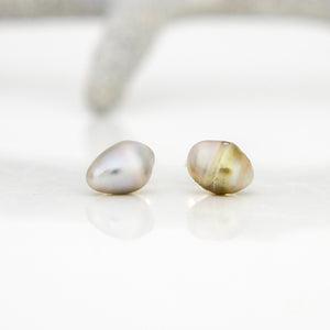 READY TO SHIP Fiji Keshi Pearl Stud Earrings - 925 Sterling Silver FJD$