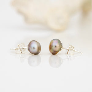 READY TO SHIP Fiji Keshi Pearl Stud Earrings - 925 Sterling Silver FJD$