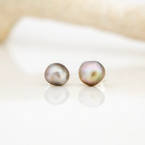 READY TO SHIP Fiji Keshi Pearl Stud Earrings - 925 Sterling Silver FJD$