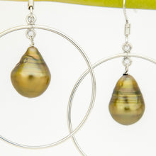 Load image into Gallery viewer, READY TO SHIP Civa Fiji Saltwater Pearl Hoop Earrings - 925 Sterling Silver FJD$
