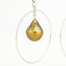 Load image into Gallery viewer, READY TO SHIP Civa Fiji Saltwater Pearl Hoop Earrings - 925 Sterling Silver FJD$
