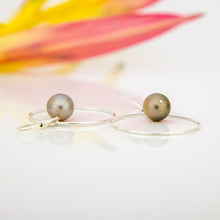 Load image into Gallery viewer, READY TO SHIP Civa Fiji Saltwater Pearl Hoop Earrings - 925 Sterling Silver FJD$
