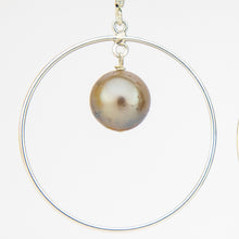 Load image into Gallery viewer, READY TO SHIP Civa Fiji Saltwater Pearl Hoop Earrings - 925 Sterling Silver FJD$

