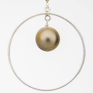 READY TO SHIP Civa Fiji Saltwater Pearl Hoop Earrings - 925 Sterling Silver FJD$