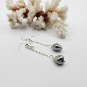 CONTACT US TO RECREATE THIS SOLD OUT STYLE Fiji Baroque Pearl Drop Earrings in 925 Sterling Silver FJD$