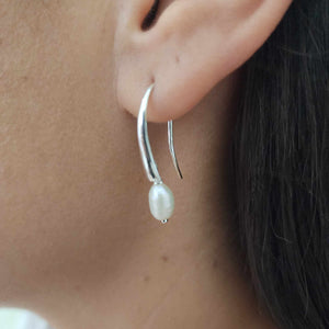 READY TO SHIP Freshwater Pearl Drop Earrings - 925 Sterling Silver FJD$