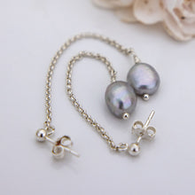 Load image into Gallery viewer, READY TO SHIP Freshwater Pearl Stud Drop Earrings - 925 Sterling Silver FJD$
