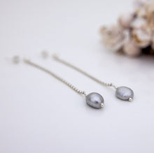 Load image into Gallery viewer, READY TO SHIP Freshwater Pearl Stud Drop Earrings - 925 Sterling Silver FJD$
