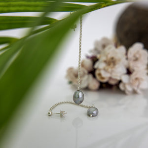READY TO SHIP Freshwater Pearl Stud Drop Earrings - 925 Sterling Silver FJD$