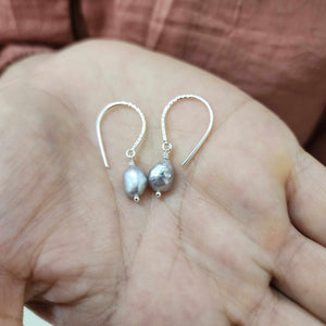 READY TO SHIP Freshwater Pearl Drop Earrings - 925 Sterling Silver FJD$
