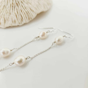 READY TO SHIP Freshwater Pearl Drop Earrings - 925 Sterling Silver FJD$