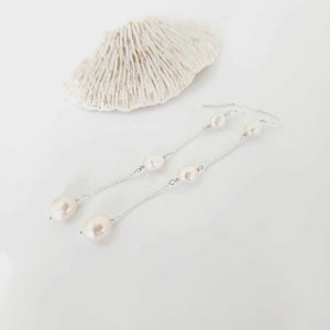 READY TO SHIP Freshwater Pearl Drop Earrings - 925 Sterling Silver FJD$