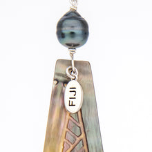 Load image into Gallery viewer, READY TO SHIP Mother of Pearl &amp; Civa Fiji Pearl Earrings - 925 Sterling Silver FJD$
