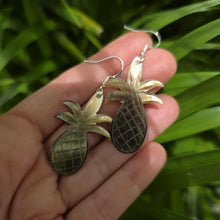 Load image into Gallery viewer, READY TO SHIP Mother of Pearl Pineapple Earrings - 925 Sterling Silver FJD$
