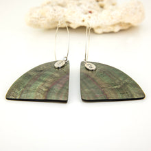 Load image into Gallery viewer, READY TO SHIP Mother of Pearl Hoop Earrings - 925 Sterling Silver FJD$
