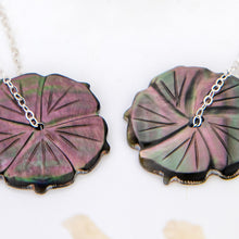 Load image into Gallery viewer, READY TO SHIP Hibiscus Mother of Pearl Stud Earrings - 925 Sterling Silver FJD$

