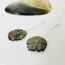 Load image into Gallery viewer, READY TO SHIP Hibiscus Mother of Pearl Stud Earrings - 925 Sterling Silver FJD$
