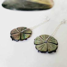 Load image into Gallery viewer, READY TO SHIP Hibiscus Mother of Pearl Stud Earrings - 925 Sterling Silver FJD$
