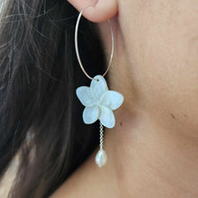 Load image into Gallery viewer, READY TO SHIP Mother of Pearl Drop Earrings with Freshwater Pearls in 925 Sterling Silver - FJD$
