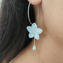 Load image into Gallery viewer, READY TO SHIP Mother of Pearl Drop Earrings with Freshwater Pearls in 925 Sterling Silver - FJD$
