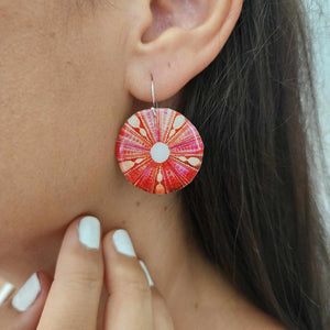 READY TO SHIP Sea Urchin Resin Earrings - 925 Sterling Silver FJD$