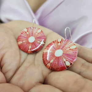 READY TO SHIP Sea Urchin Resin Earrings - 925 Sterling Silver FJD$