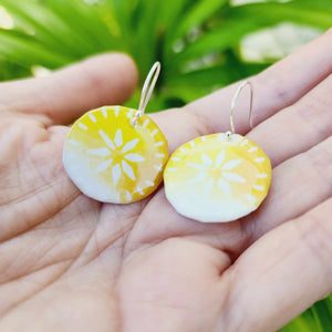 READY TO SHIP Mini Pasifika Resin Earrings - 925 Sterling Silver FJD$