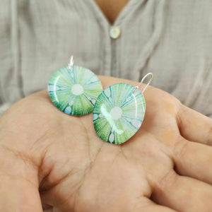 READY TO SHIP Sea Urchin Resin Earrings - 925 Sterling Silver FJD$