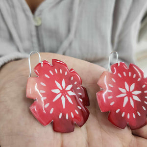 READY TO SHIP Pasifika Resin Earrings - 925 Sterling Silver FJD$