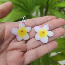 Load image into Gallery viewer, READY TO SHIP Frangipani Flower Resin Earrings - 925 Sterling Silver FJD$
