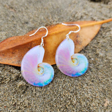 Load image into Gallery viewer, READY TO SHIP Nautilus Shell Resin Earrings - 925 Sterling Silver FJD$
