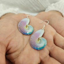 Load image into Gallery viewer, READY TO SHIP Nautilus Shell Resin Earrings - 925 Sterling Silver FJD$
