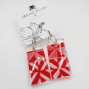READY TO SHIP Pasifika Resin Earrings - 925 Sterling Silver FJD$