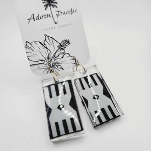 READY TO SHIP Pasifika Resin Earrings - 925 Sterling Silver FJD$