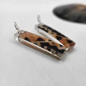 READY TO SHIP Pasifika Tapa Resin Earrings - 925 Sterling Silver FJD$