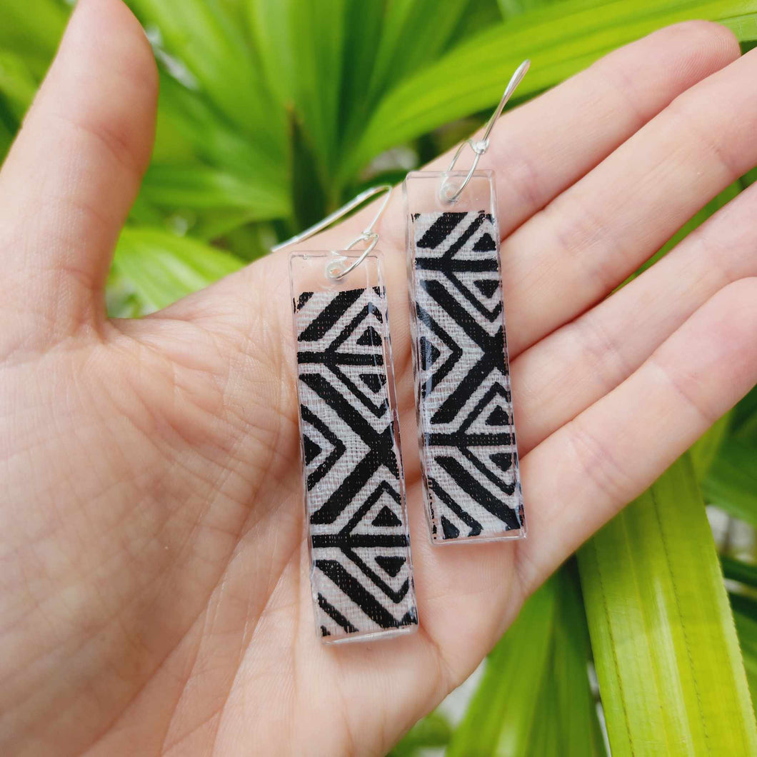 READY TO SHIP Pasifika Resin Earrings - 925 Sterling Silver FJD$