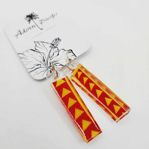 READY TO SHIP Pasifika Resin Earrings - 925 Sterling Silver FJD$