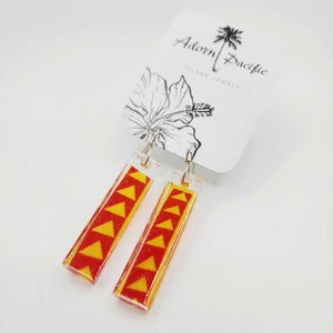 READY TO SHIP Pasifika Resin Earrings - 925 Sterling Silver FJD$