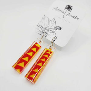 READY TO SHIP Pasifika Resin Earrings - 925 Sterling Silver FJD$