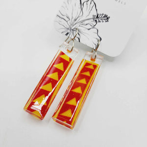 READY TO SHIP Pasifika Resin Earrings - 925 Sterling Silver FJD$