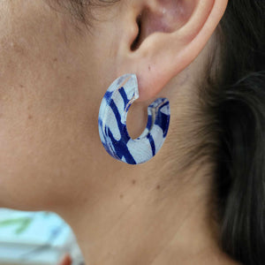 READY TO SHIP Pasifika Resin Earrings - 925 Sterling Silver FJD$