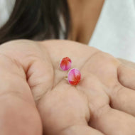 READY TO SHIP Tropical Flower Stud Earrings - 925 Sterling Silver FJD$