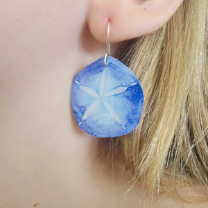 READY TO SHIP Sand Dollar Resin Earrings - 925 Sterling Silver FJD$
