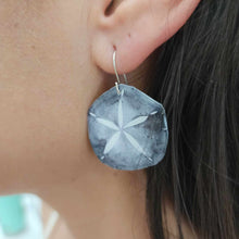 Load image into Gallery viewer, READY TO SHIP Sand Dollar Resin Earrings - 925 Sterling Silver FJD$
